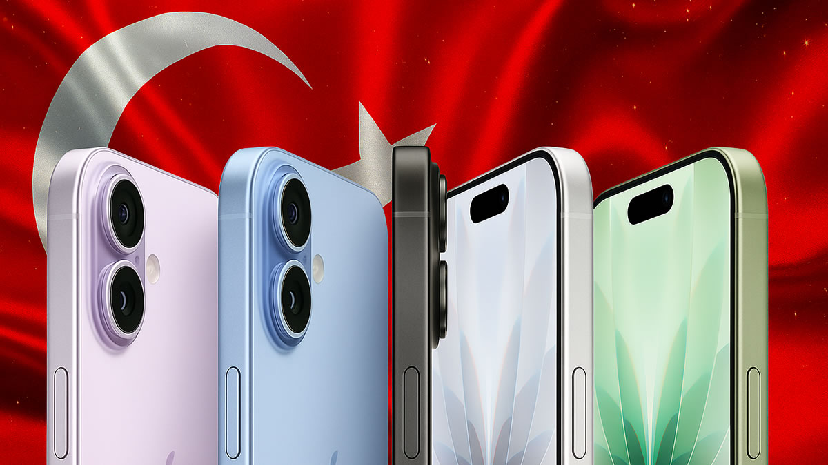 トルコ国旗が背景のiPhone 17